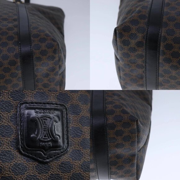 CELINE Macadam Canvas Tote Bag PVC Leather Black Gold Auth 106873V - Picture 15 of 15